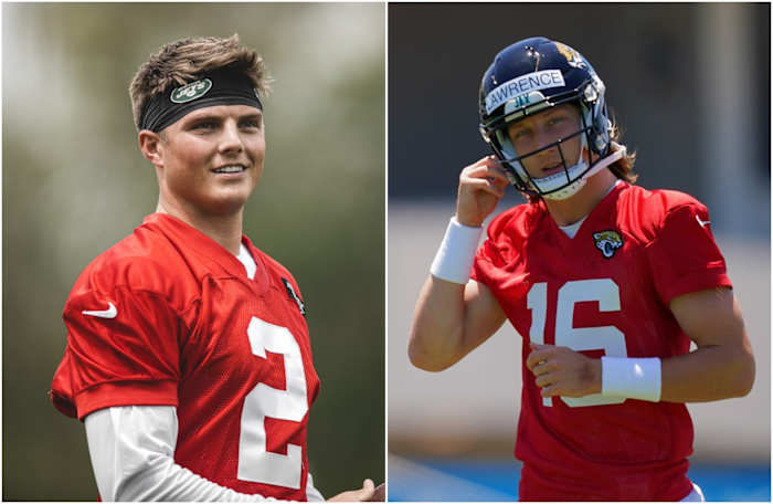 Jets QB Zach Wilson, Jaguars QB Trevor Lawrence